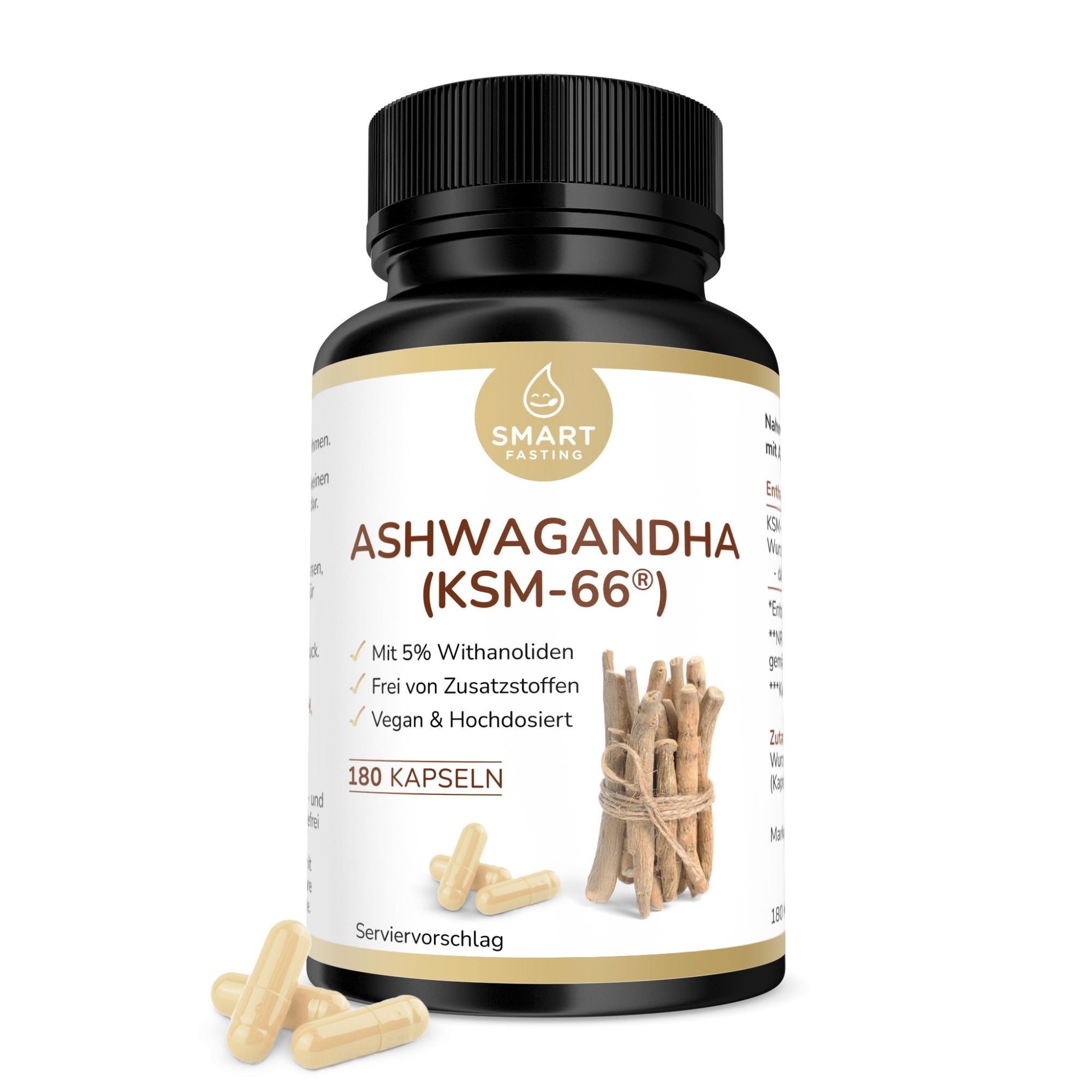 Ashwagandha KSM-66® - mit hochwertigem Ashwagandha-Wurzelextrakt - PZN 19838131