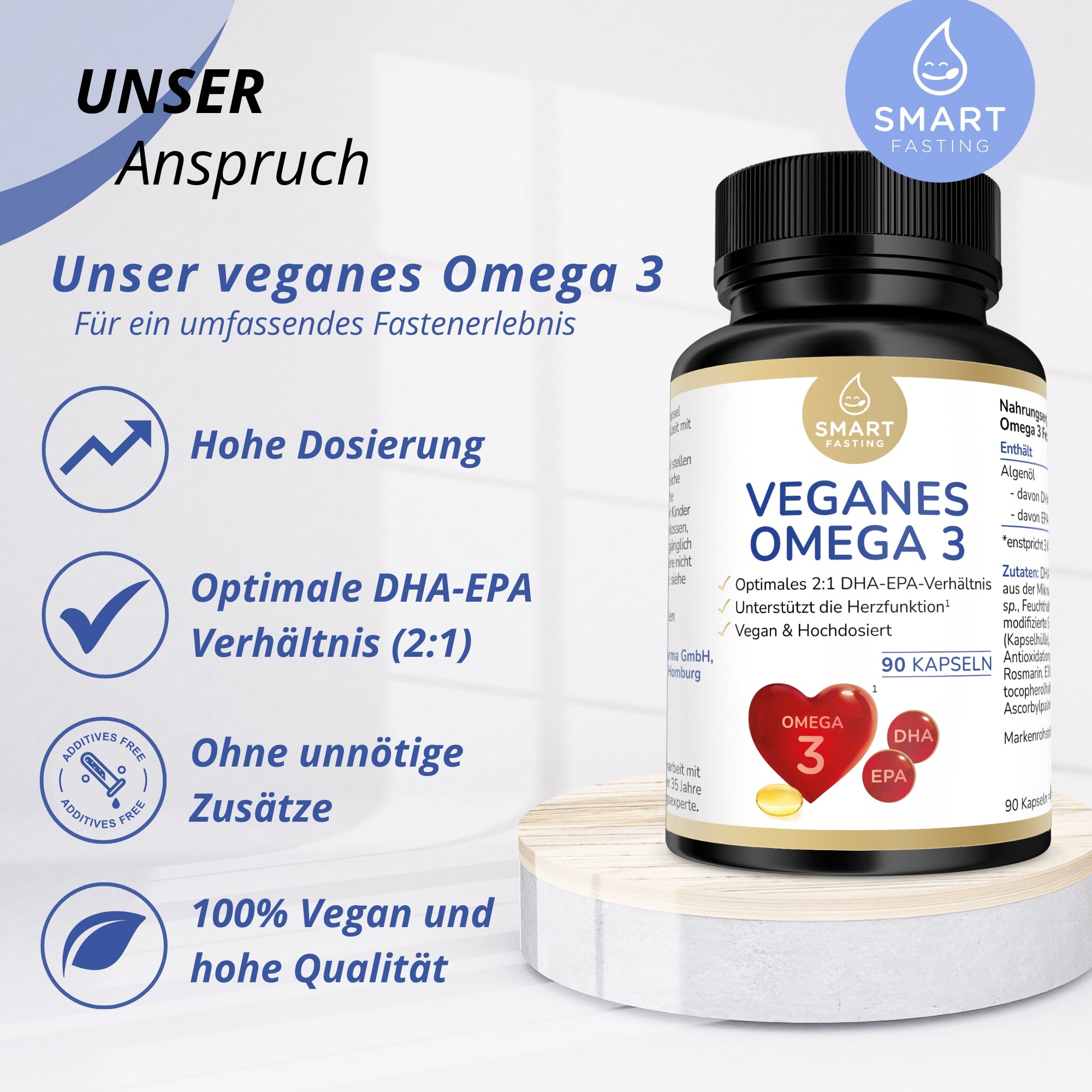 Veganes Omega-3 aus Mikroalgen mit DHA & EPA - PZN 19838154