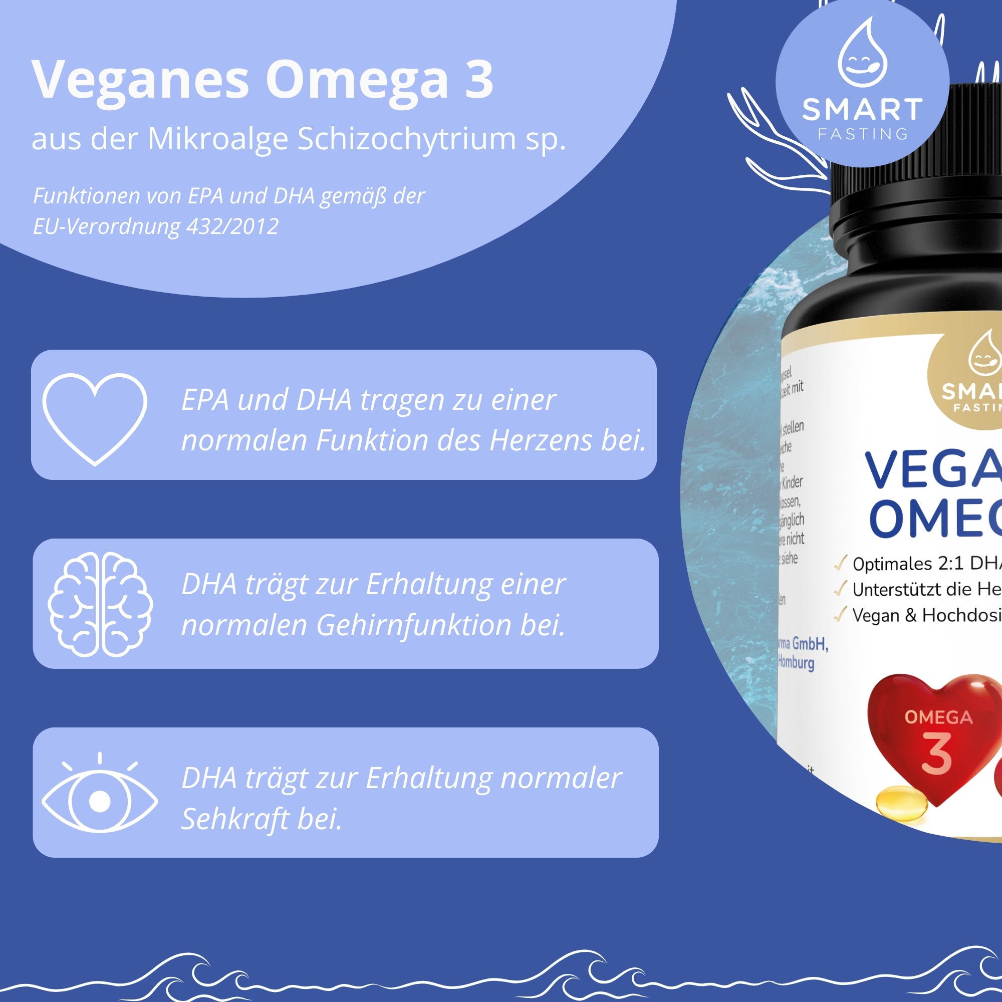 Veganes Omega-3 aus Mikroalgen mit DHA & EPA - PZN 19838154