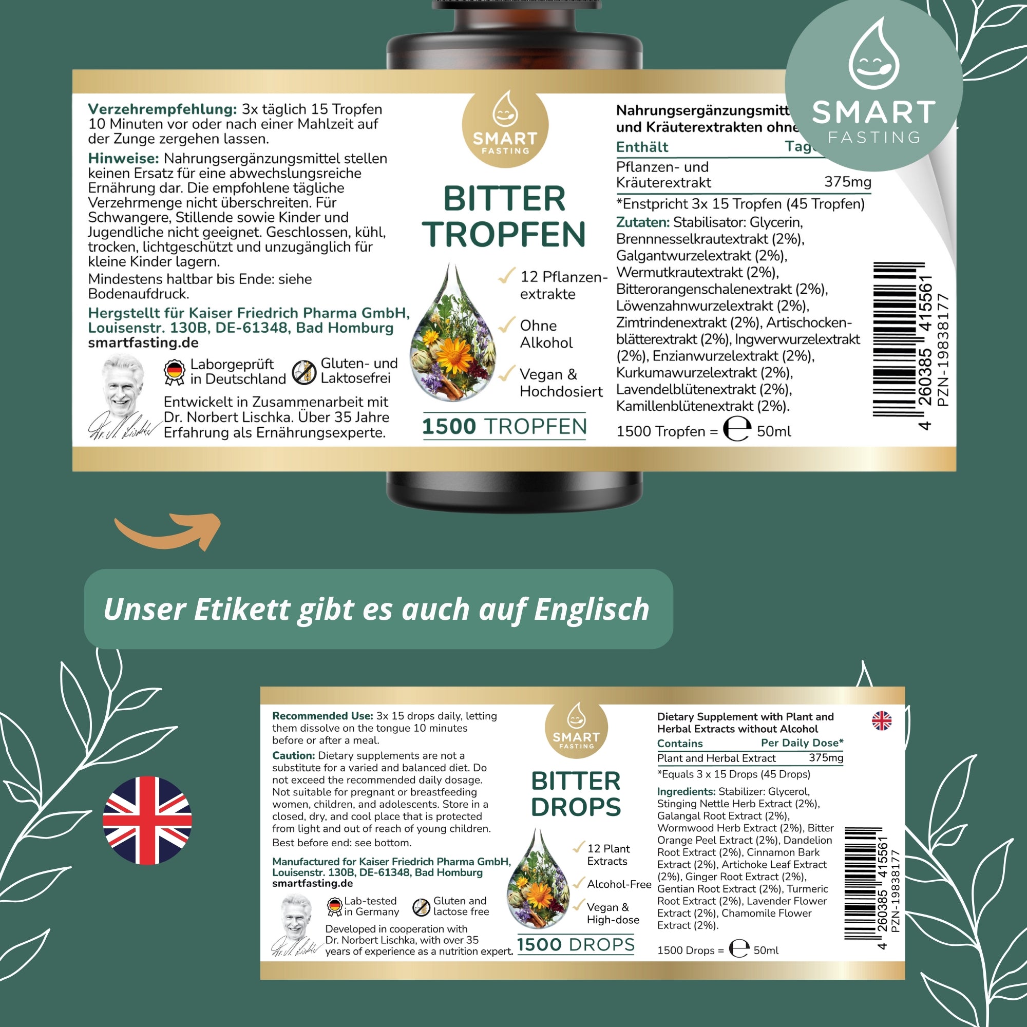 Bittertropfen – Alkoholfreie Bitterstoffe aus 12 Pflanzenextrakten - PZN 19838177