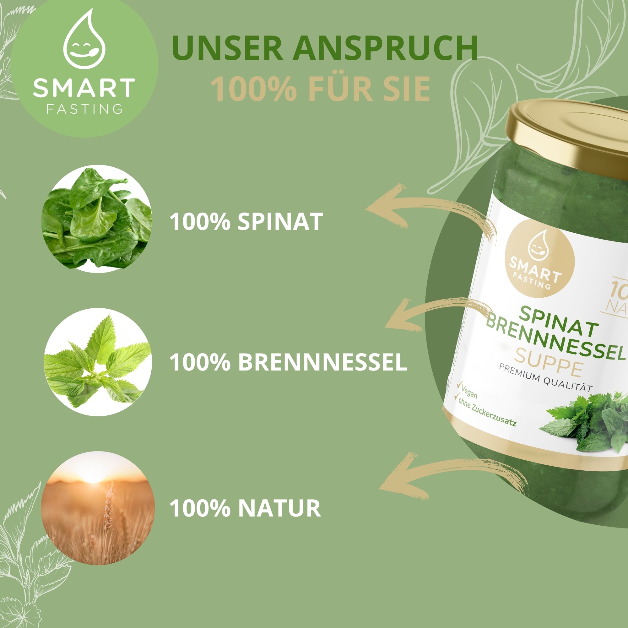 Spinat-Brennnessel Suppen Bundle – Vitalisierende Fastensuppen mit Detox-Effekt