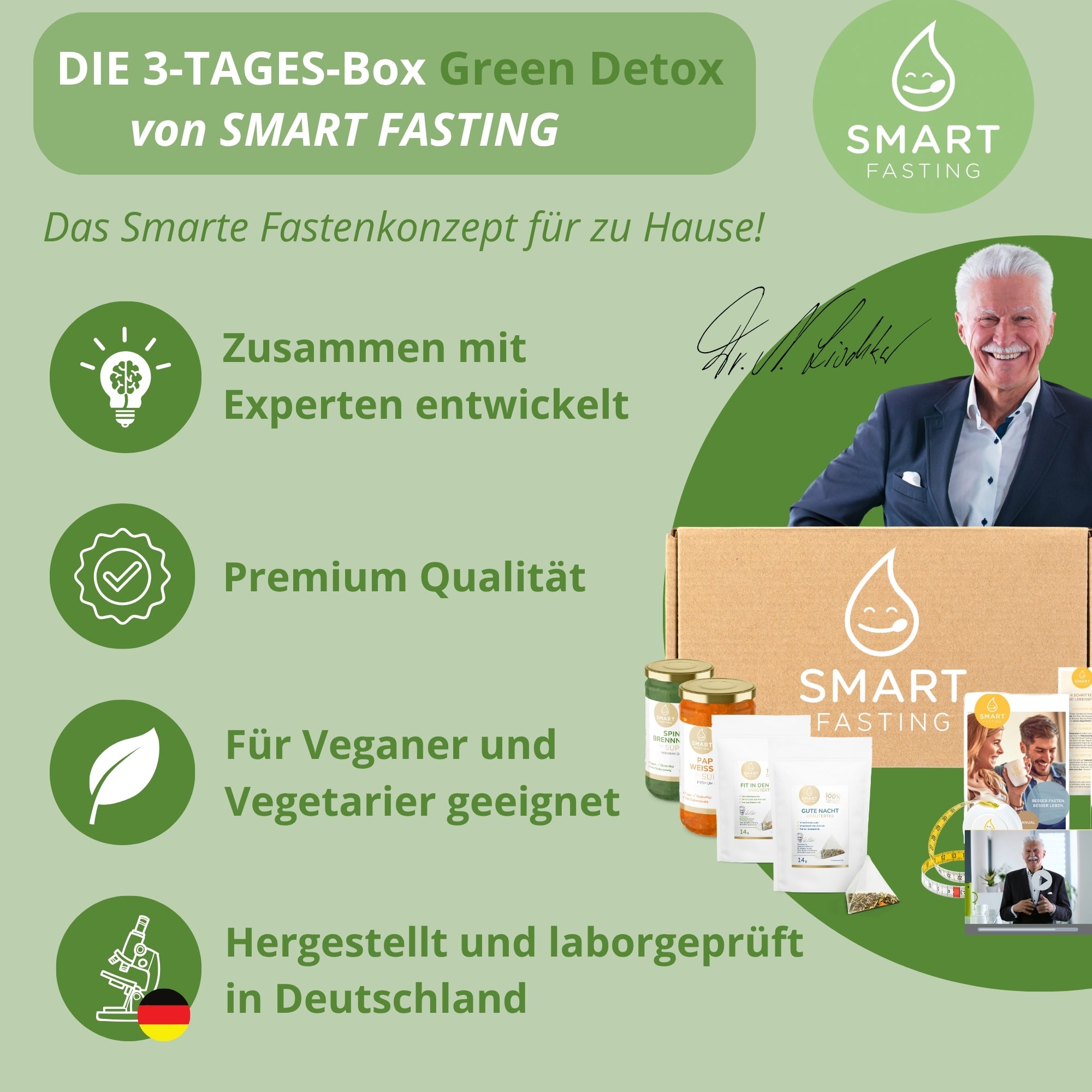 3-Tages Box "Green Detox" – Detox-Kur mit Suppen & Tees