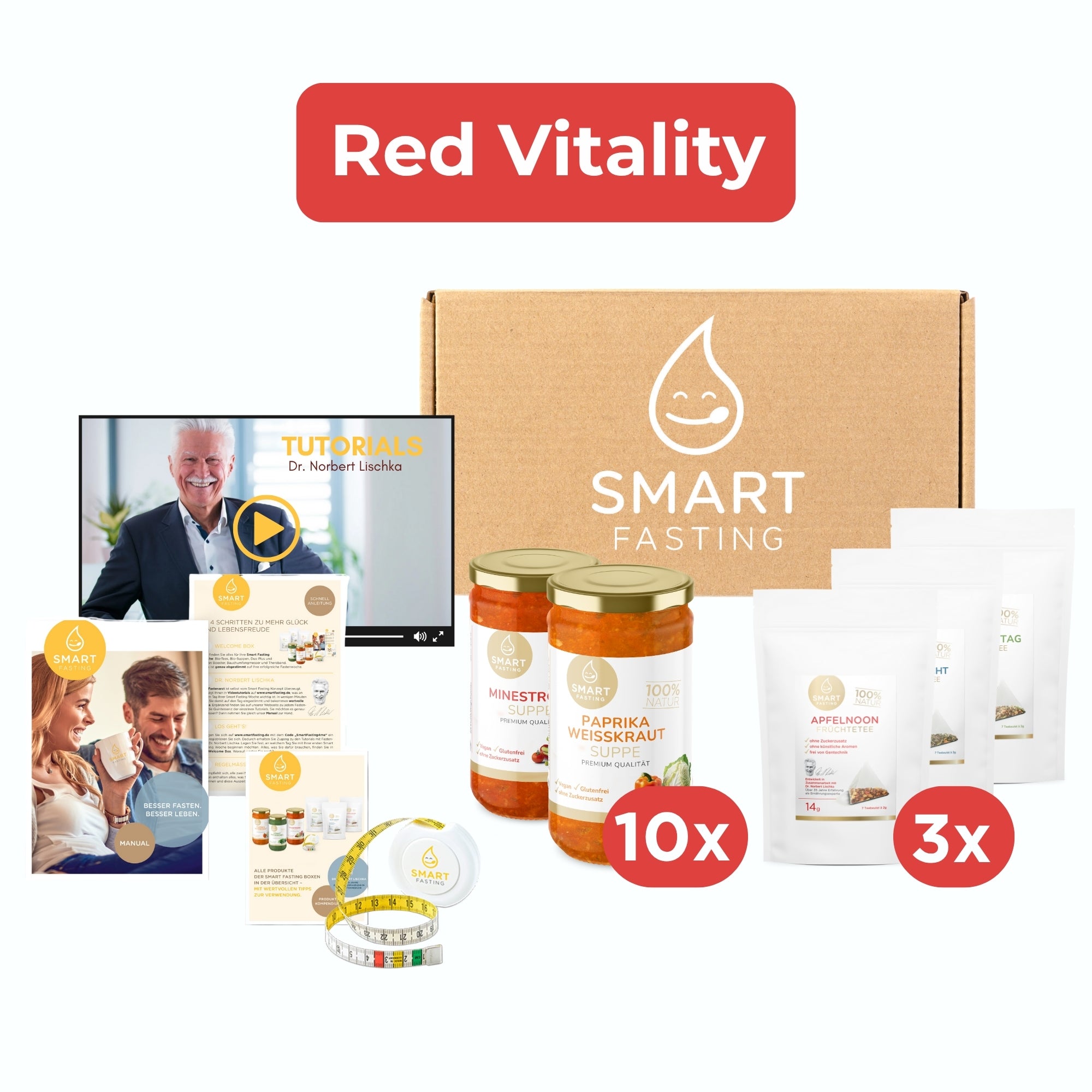 5-Tages Box "Red Vitality" – Herzhafte Fastenbox mit Suppen & Tees