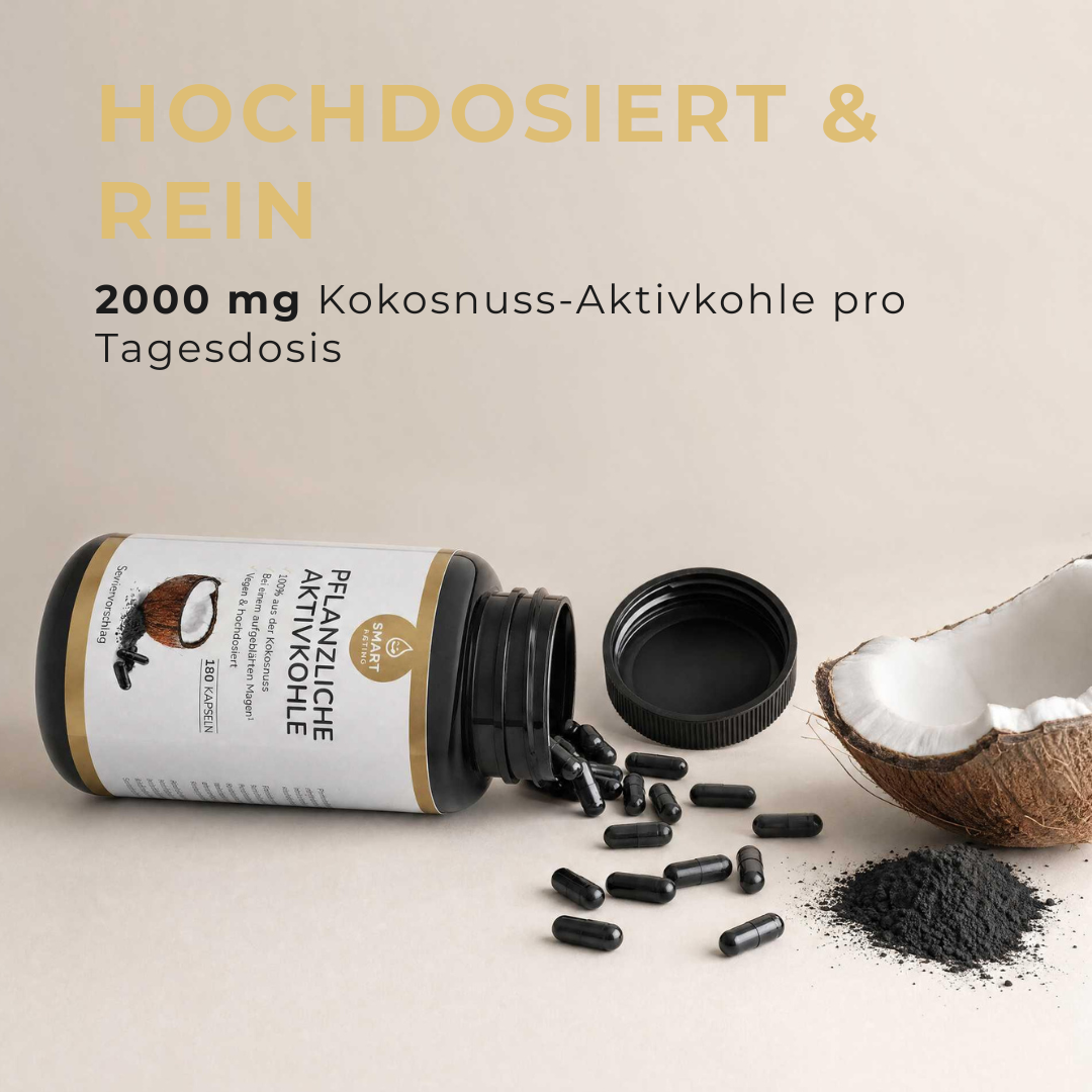 Pflanzliche Aktivkohle – aus hochwertiger Kokosnuss - PZN 19838119