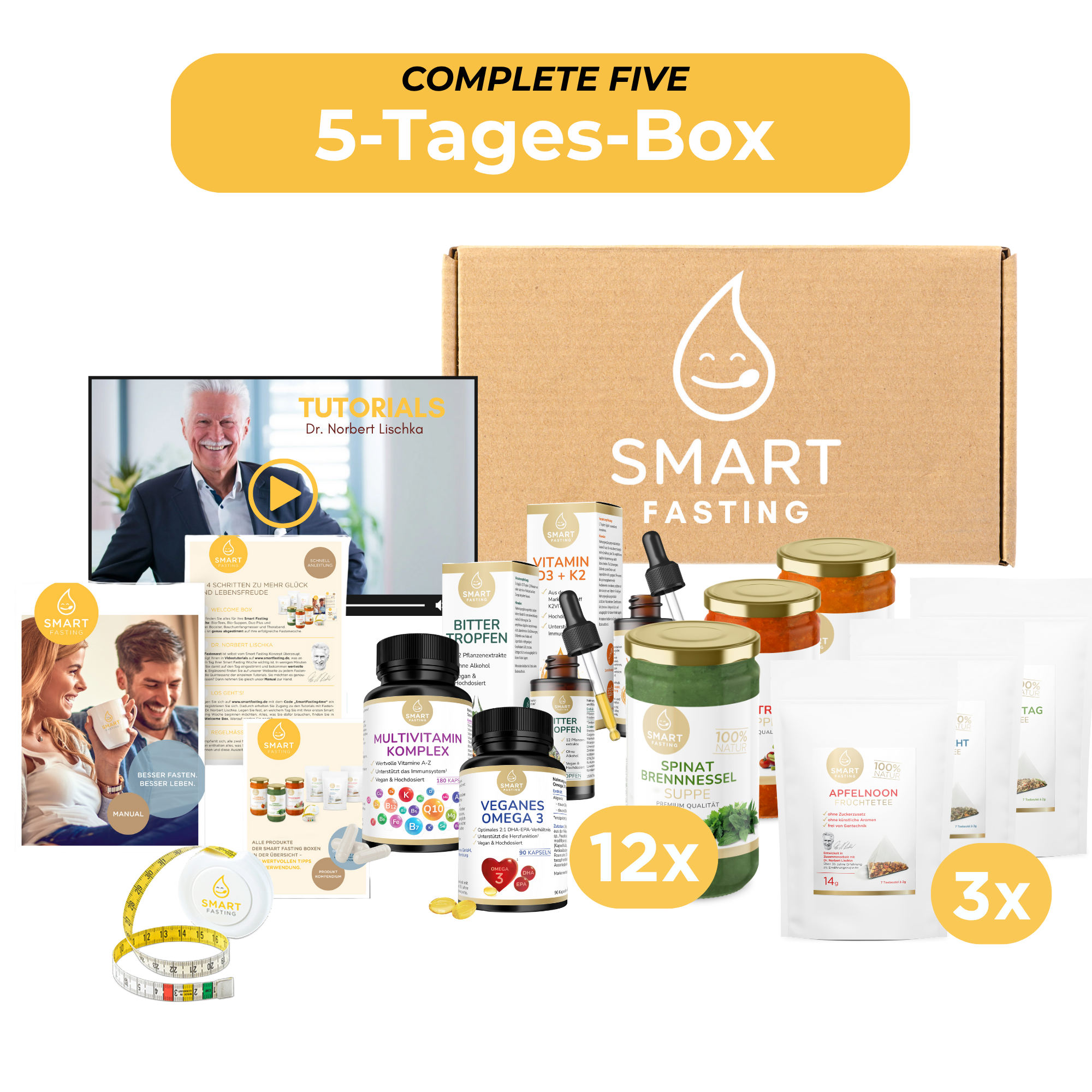 "COMPLETE FIVE" SmartFasting Box – Intensiv Fastenkur mit Suppen & Tees