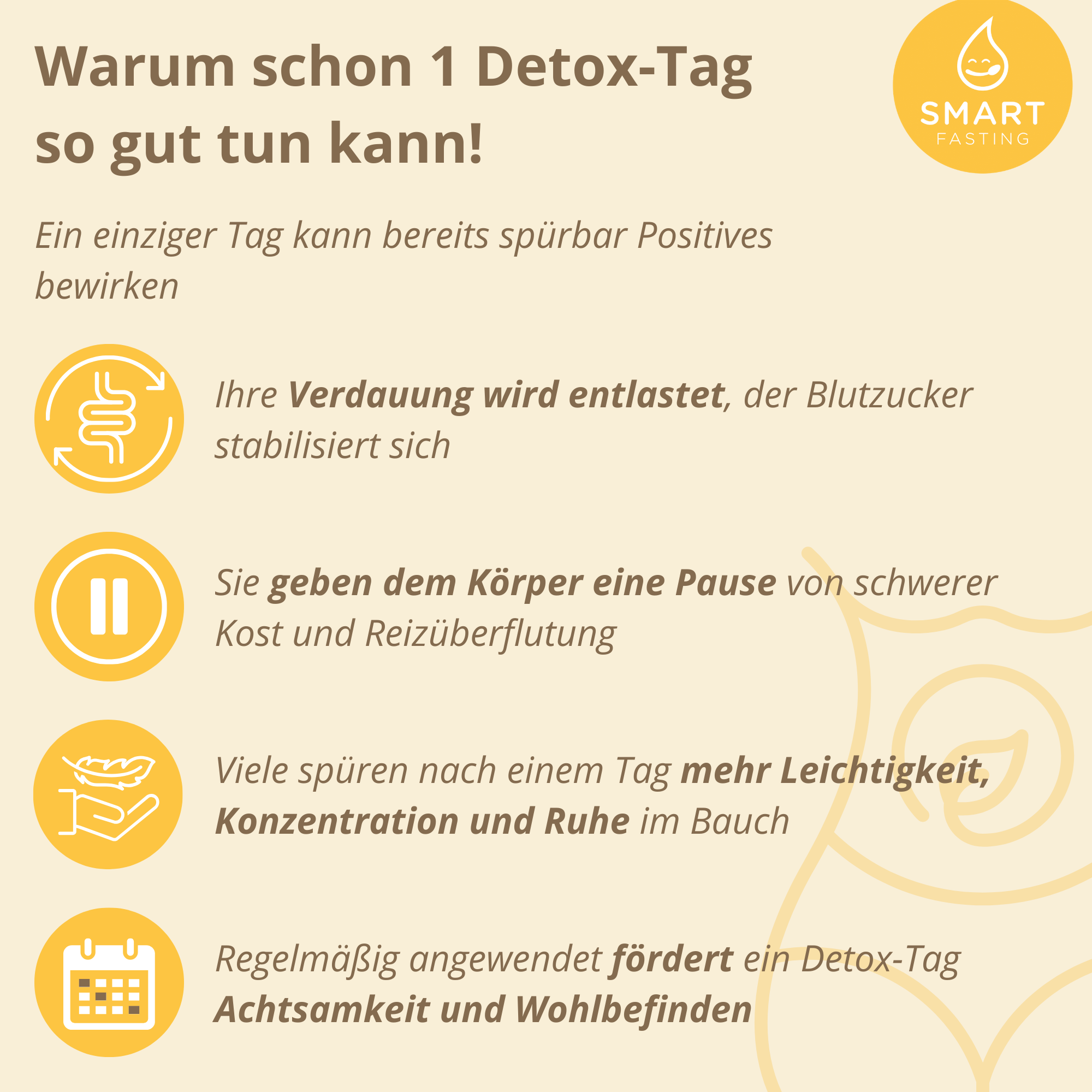 "DETOX ONE" SmartFasting Box – Detox-Tag als Einstieg ins Fasten