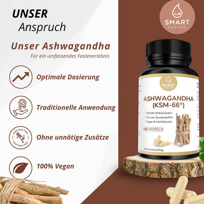 Ashwagandha KSM-66® - mit hochwertigem Ashwagandha-Wurzelextrakt - PZN 19838131