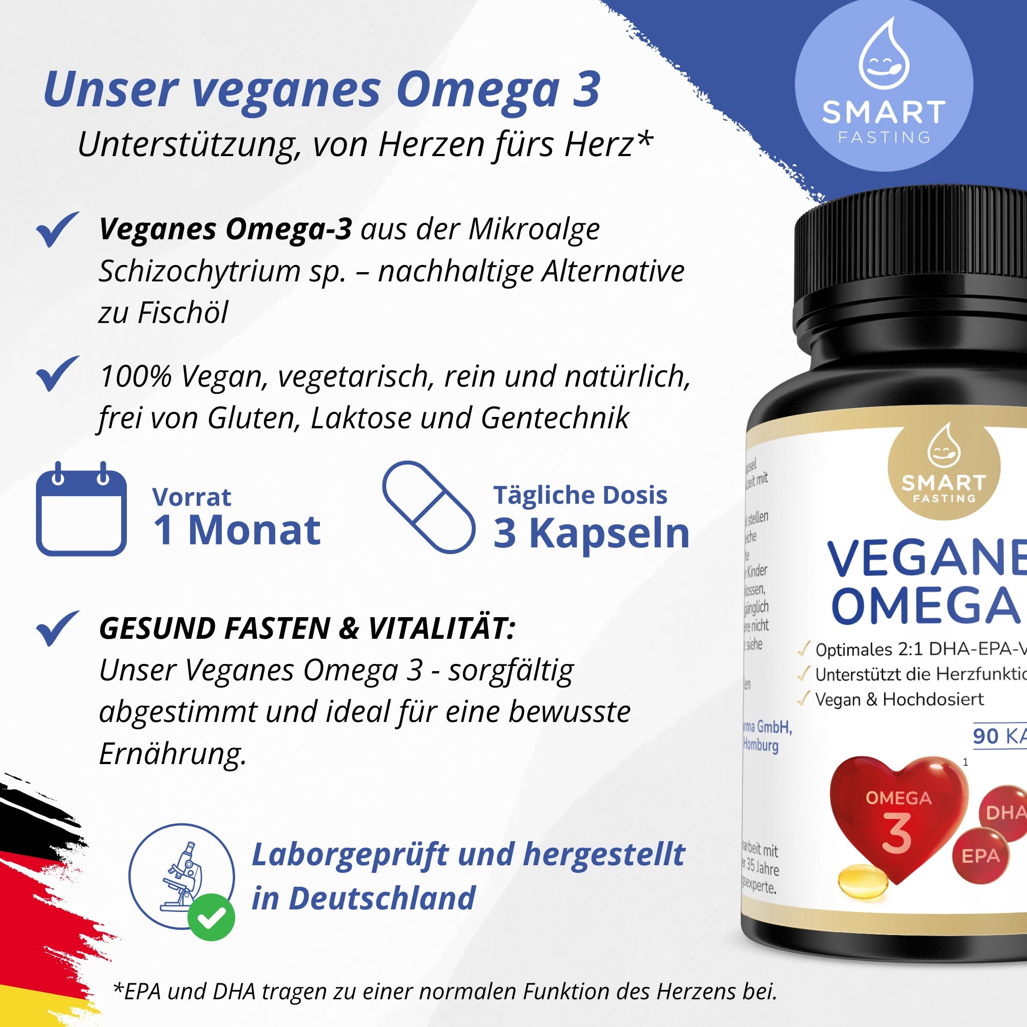 Veganes Omega-3 aus Mikroalgen mit DHA & EPA - PZN 19838154