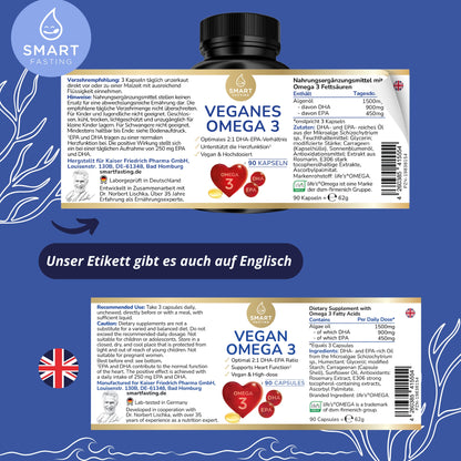 Veganes Omega-3 aus Mikroalgen mit DHA & EPA - PZN 19838154