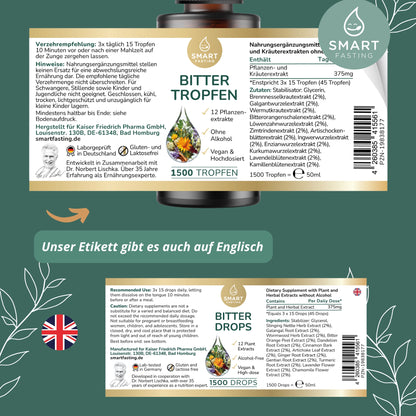 Bittertropfen – Alkoholfreie Bitterstoffe aus 12 Pflanzenextrakten - PZN 19838177