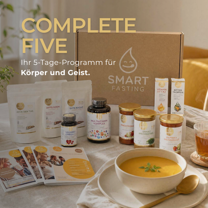 "COMPLETE FIVE" SmartFasting Box – 5 Tage Fasten mit Suppen & Tees