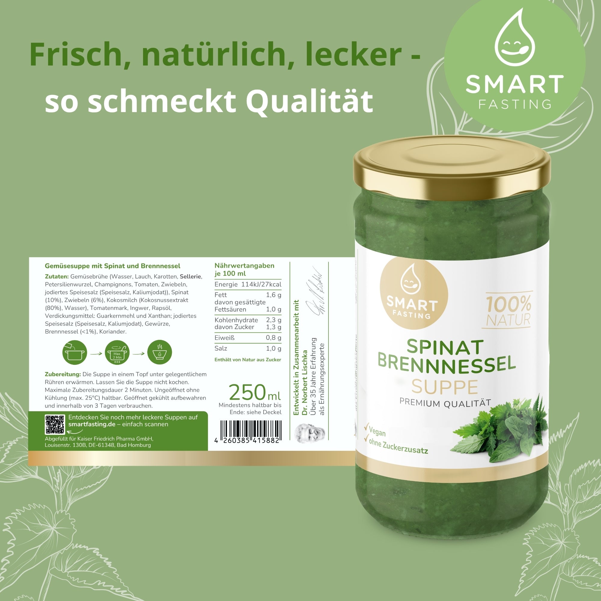 Spinat-Brennnessel Suppen Bundle – Vitalisierende Fastensuppen mit Detox-Effekt