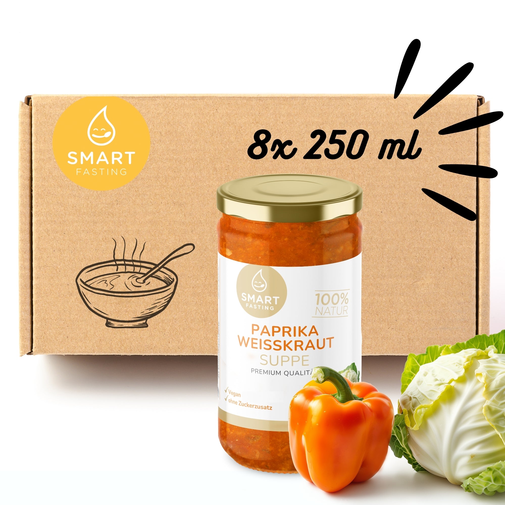 Paprika-Weißkraut Suppen Bundle – Würzige Fastensuppe mit natürlicher Power