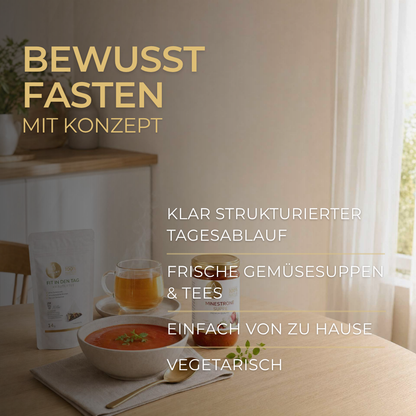 "BALANCE THREE" SmartFasting Box – Klassisches Fasten mit Suppen & Tees