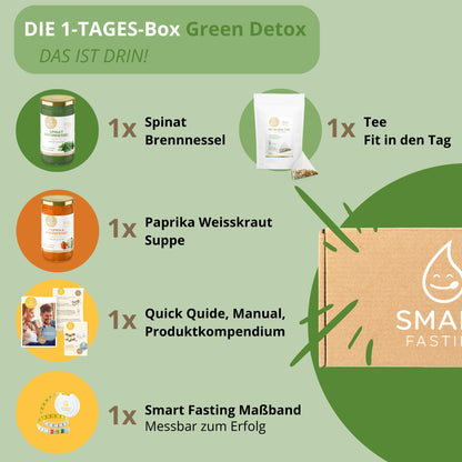 1-Tages Box "Green Detox" – Grünes Fasten mit Suppen & Tees