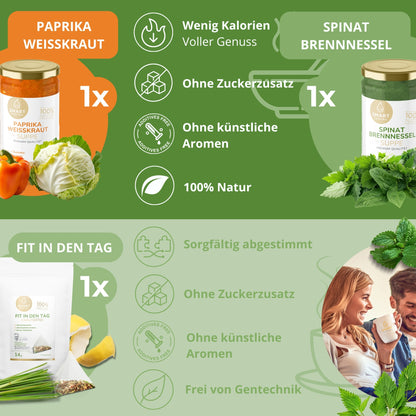1-Tages Box "Green Detox" – Grünes Fasten mit Suppen & Tees