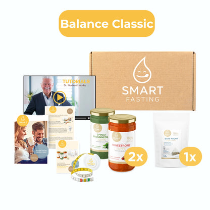 1-Tages Box "Balance Classic" – Klassischer Einstieg ins Fasten mit Suppen & Tee