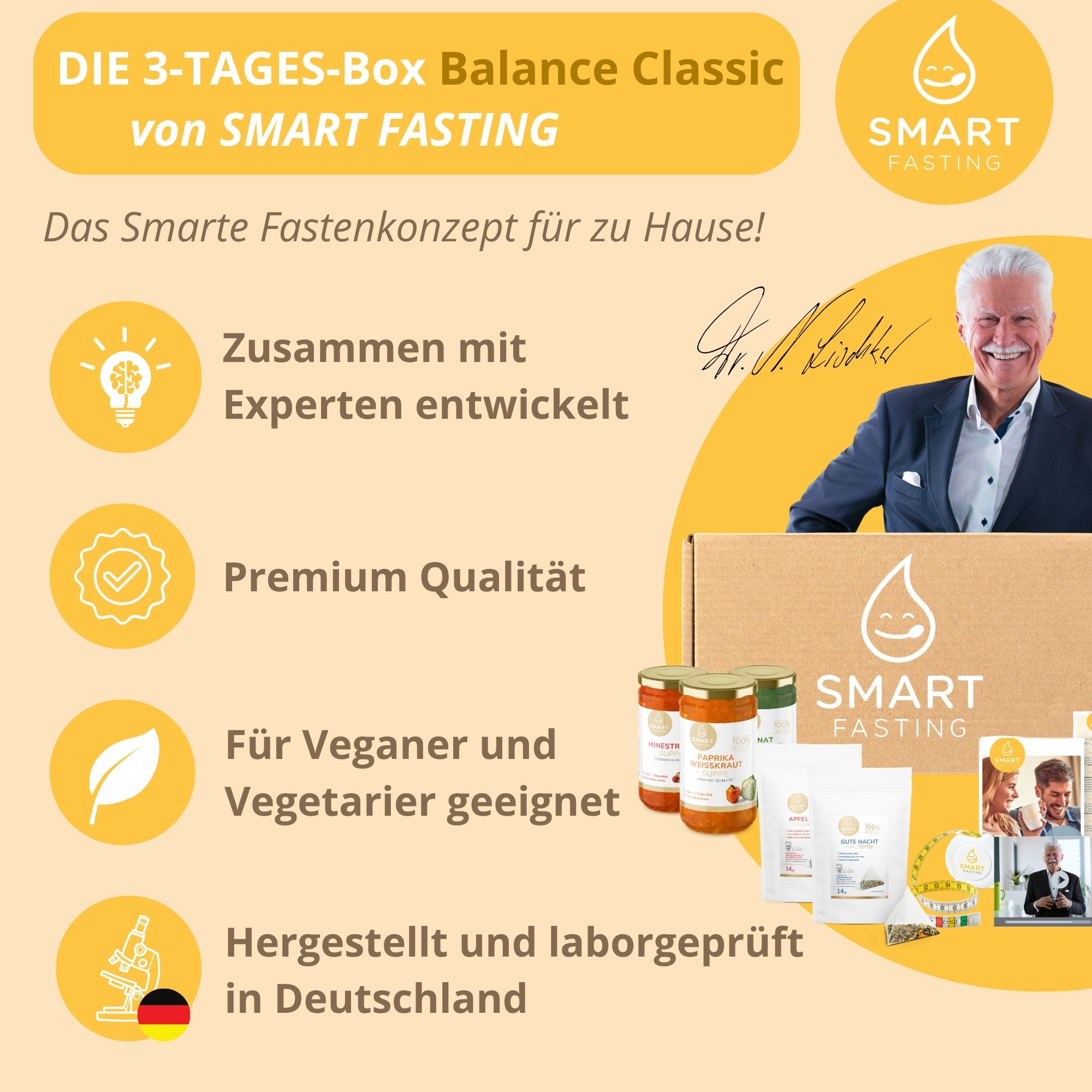 3-Tages Box "Balance Classic" – Klassisches Fasten mit Suppen & Tees