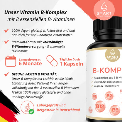 B-Komplex – Alle 8 B-Vitamine in pharmazeutischer Qualität - PZN 19838088
