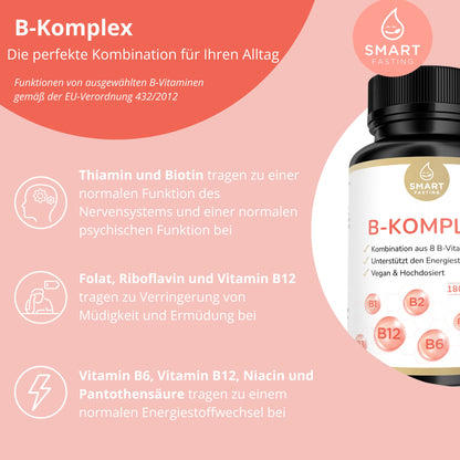 B-Komplex – Alle 8 B-Vitamine in pharmazeutischer Qualität - PZN 19838088