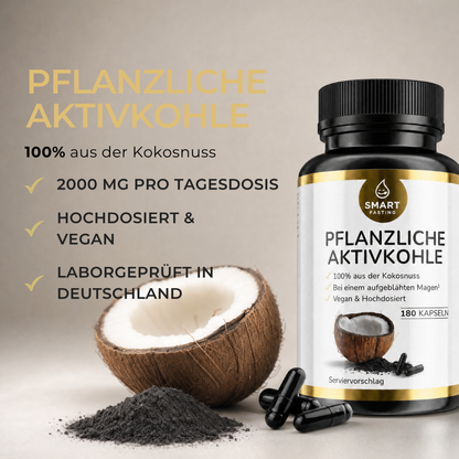 Pflanzliche Aktivkohle – aus hochwertiger Kokosnuss - PZN 19838119