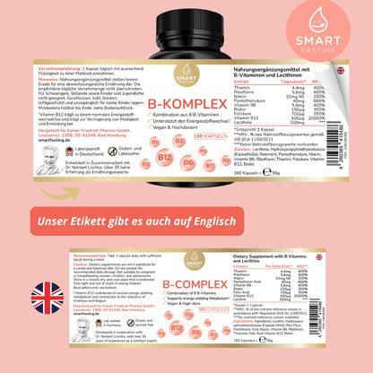 B-Komplex – Alle 8 B-Vitamine in pharmazeutischer Qualität - PZN 19838088
