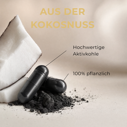 Pflanzliche Aktivkohle – aus hochwertiger Kokosnuss - PZN 19838119