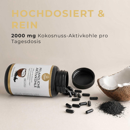 Pflanzliche Aktivkohle – aus hochwertiger Kokosnuss - PZN 19838119