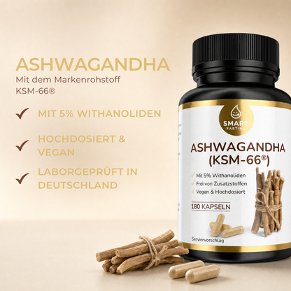 Ashwagandha KSM-66® - mit hochwertigem Ashwagandha-Wurzelextrakt - PZN 19838131
