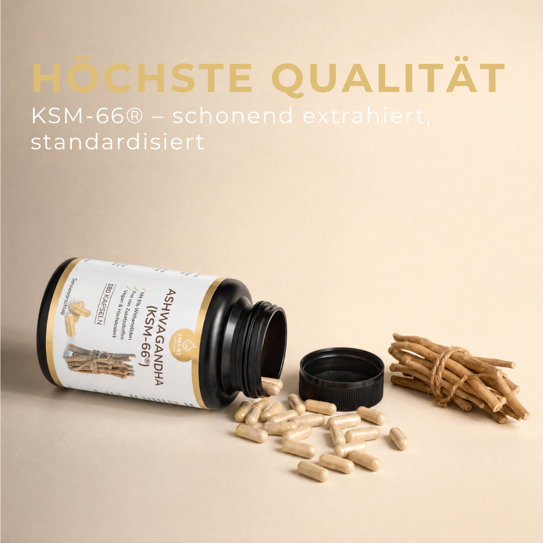 Ashwagandha KSM-66® - mit hochwertigem Ashwagandha-Wurzelextrakt - PZN 19838131