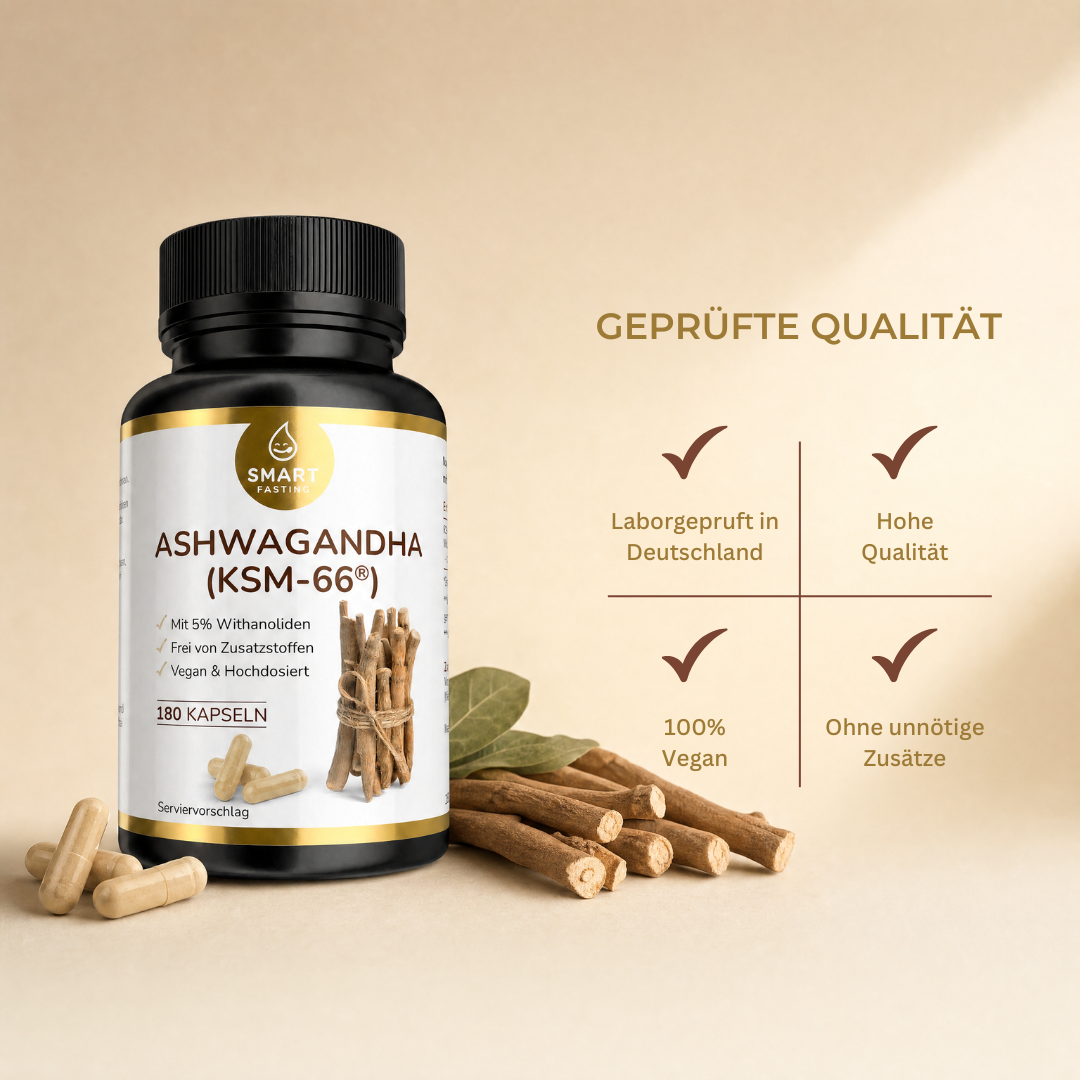 Ashwagandha KSM-66® - mit hochwertigem Ashwagandha-Wurzelextrakt - PZN 19838131