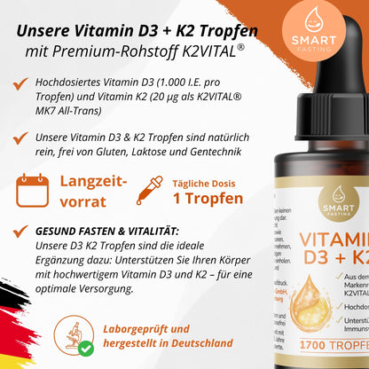 Vitamin D3 + K2 – mit hochwertigem K2VITAL® - PZN 19838160
