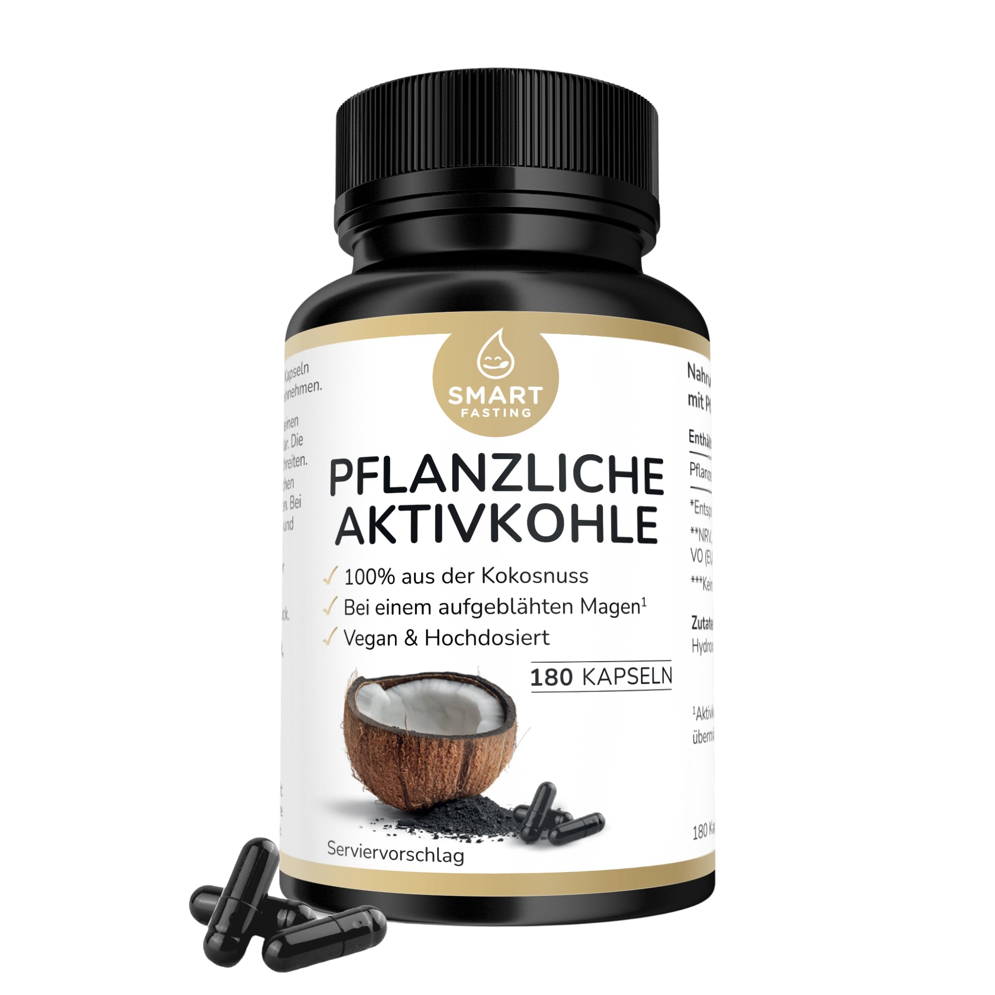 Pflanzliche Aktivkohle – aus hochwertiger Kokosnuss - PZN 19838119