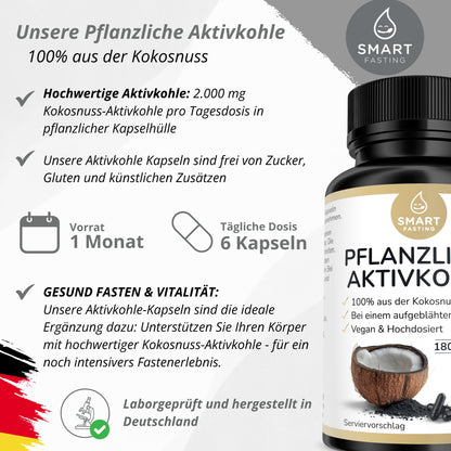 Pflanzliche Aktivkohle – aus hochwertiger Kokosnuss - PZN 19838119