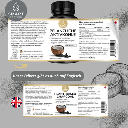 Pflanzliche Aktivkohle – aus hochwertiger Kokosnuss - PZN 19838119