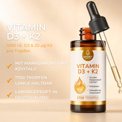 Vitamin D3 + K2 – mit hochwertigem K2VITAL® - PZN 19838160