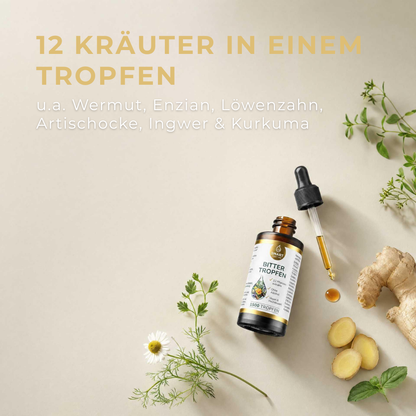 Bittertropfen – Alkoholfreie Bitterstoffe aus 12 Pflanzenextrakten - PZN 19838177