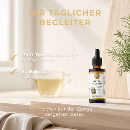 Bittertropfen – Alkoholfreie Bitterstoffe aus 12 Pflanzenextrakten - PZN 19838177