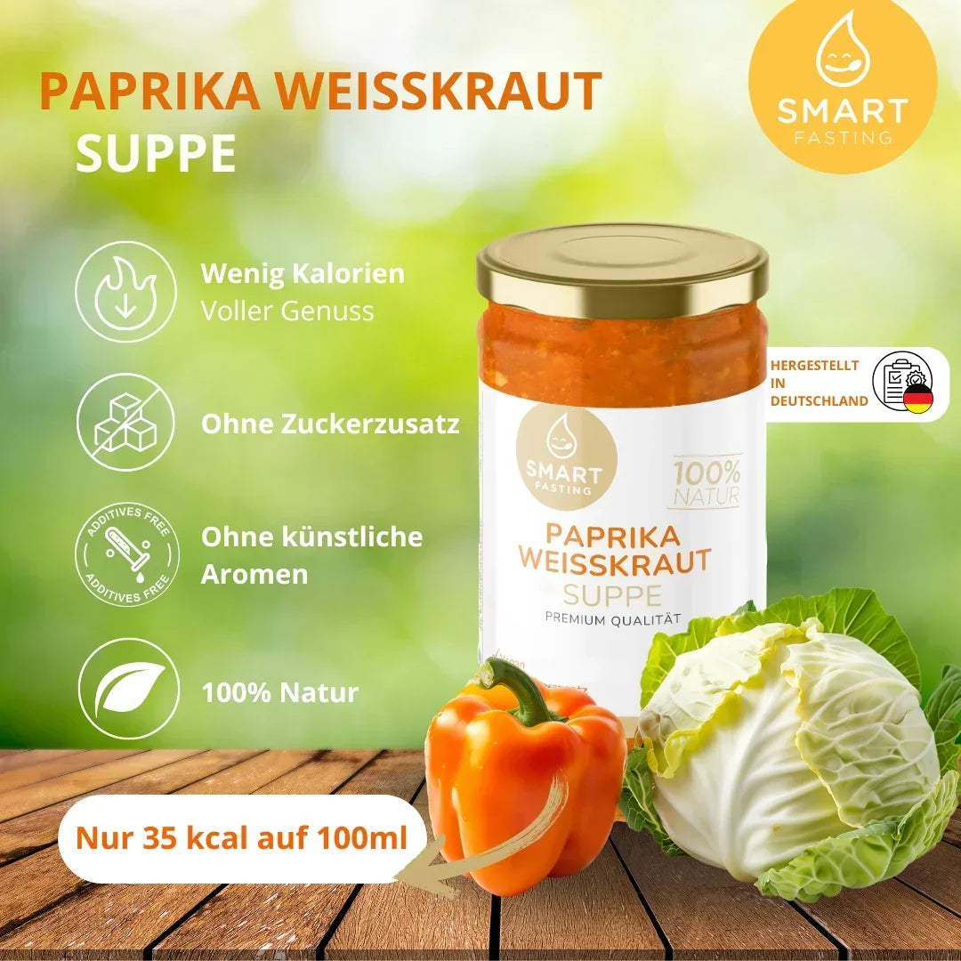 Paprika-Weißkraut Suppen Bundle – Würzige Fastensuppe mit natürlicher Power - Inhalt - Smart Fasting